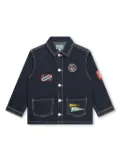 Kenzo Kids logo-patch denim jacket - Blue