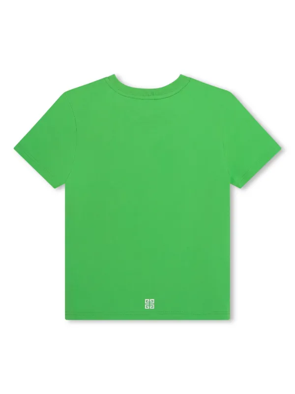 Givenchy Kids logo print Organic Cotton T shirt Green FARFETCH CA