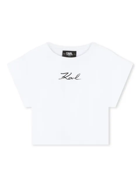 Karl Lagerfeld Kids تيشيرت جيرسي بطبعة شعار الماركة