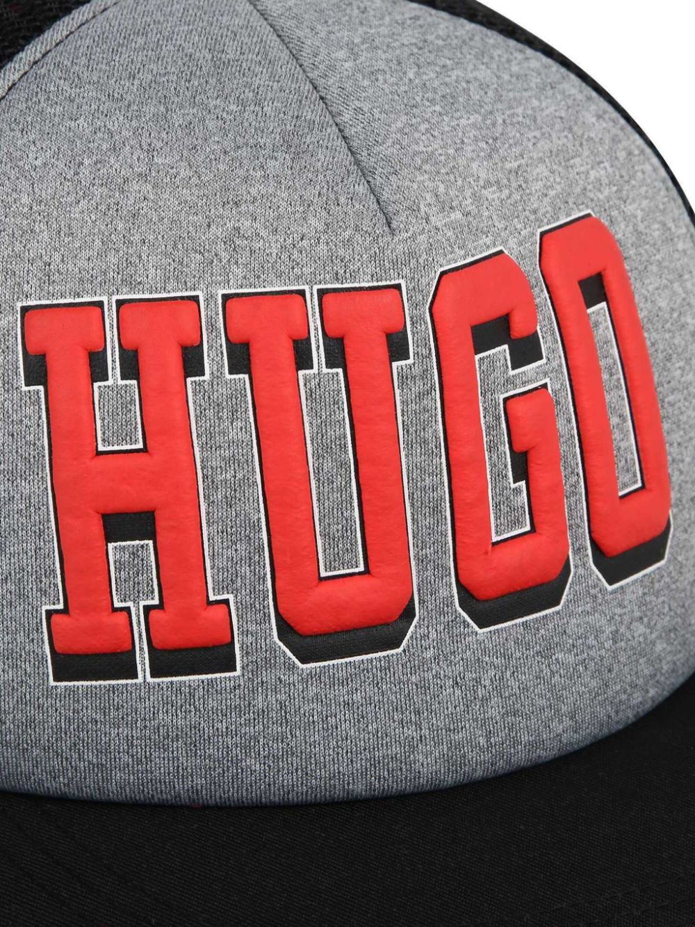 Shop Hugo Logo-print Panelled Cap In Black