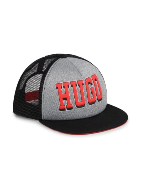 HUGO KIDS logo-print panelled cap