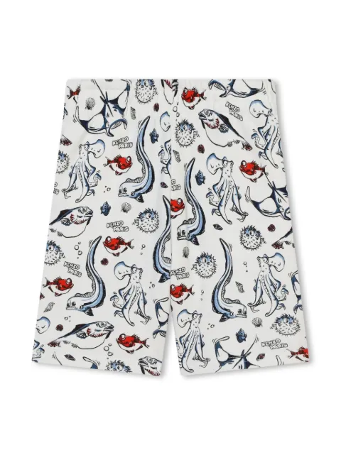 Kenzo Kids bermuda en coton à imprimé graphique
