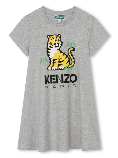 Kenzo Kids logo-print cotton dress