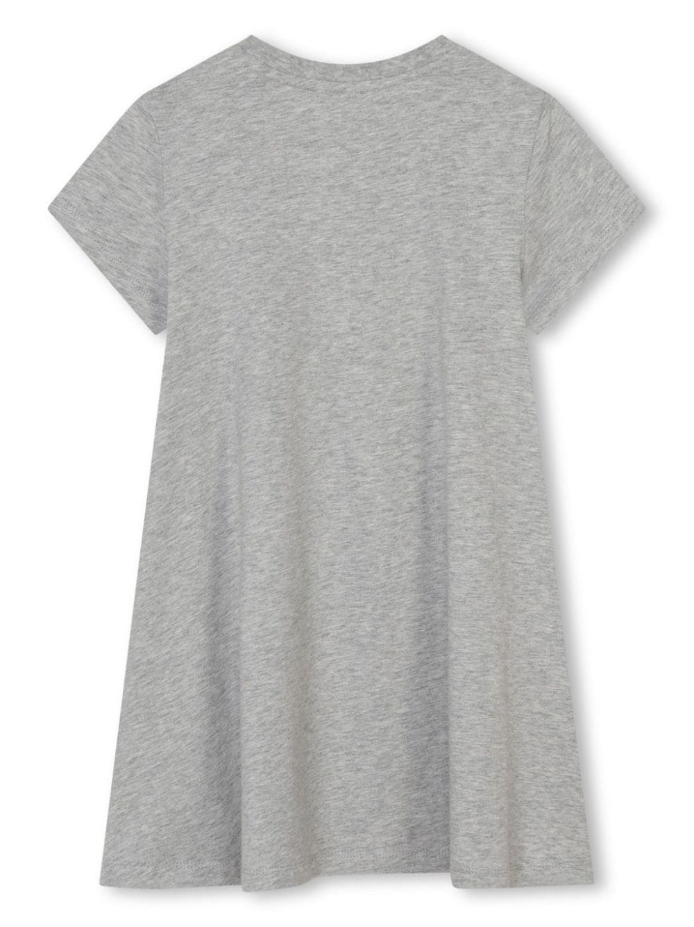 Shop Kenzo Logo-print Cotton Dress In Grey