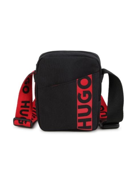 HUGO KIDS logo-print canvas bag