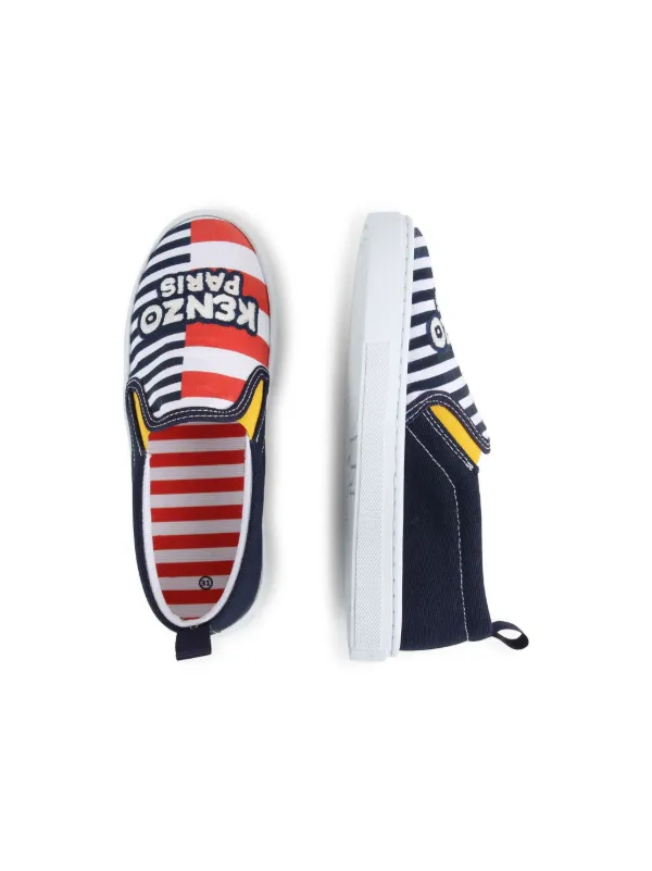 Kenzo Kids Zapatillas slip-on Con Logo Azul FARFETCH ES