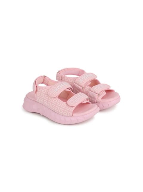 Givenchy Kids 4G-print touch-strap sandals