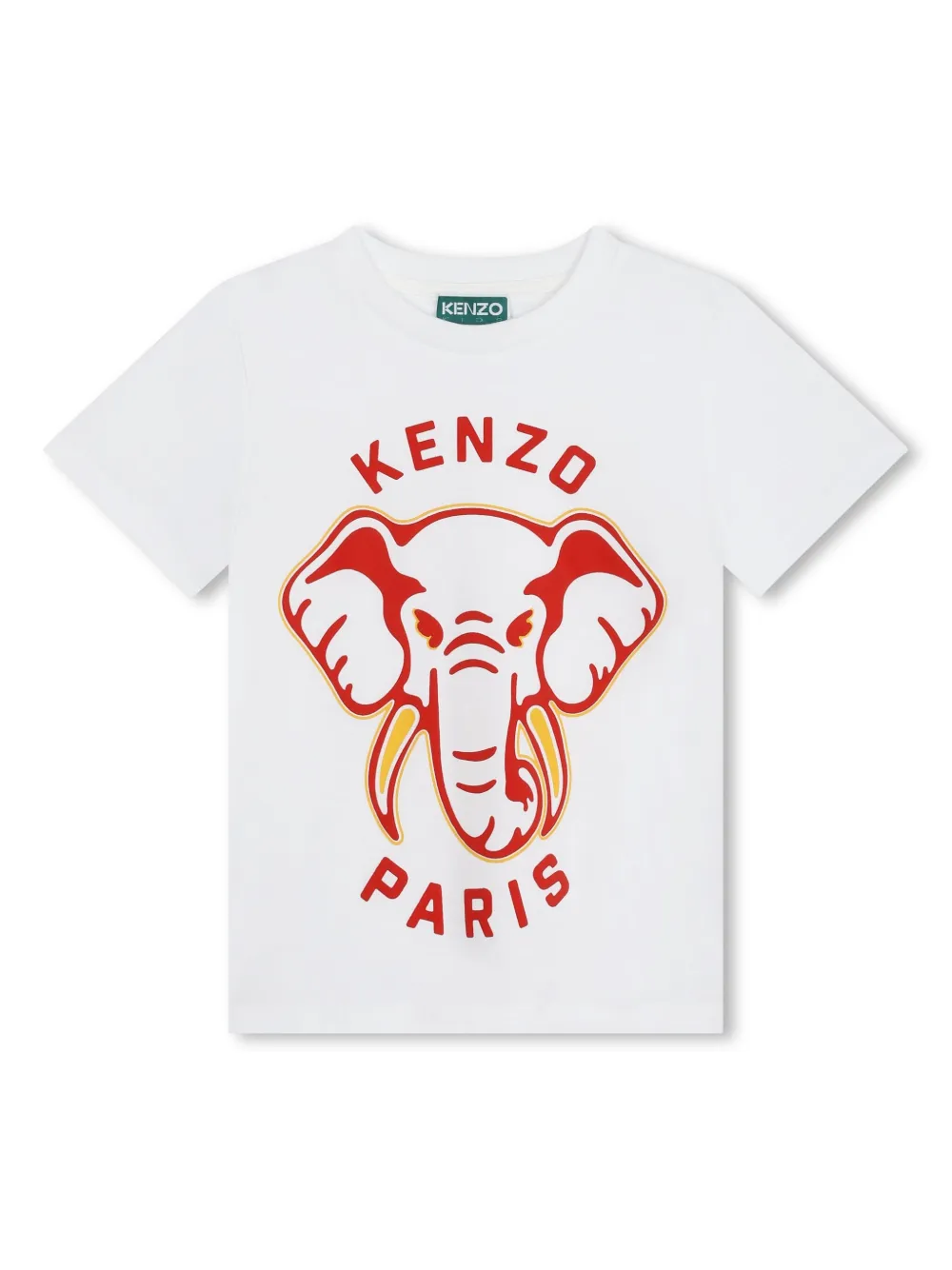 Kenzo Kids' Logo-print Organic Cotton T-shirt In White