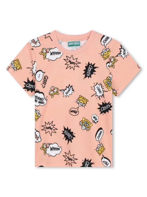 Kenzo Kids graphic-print cotton T-shirt