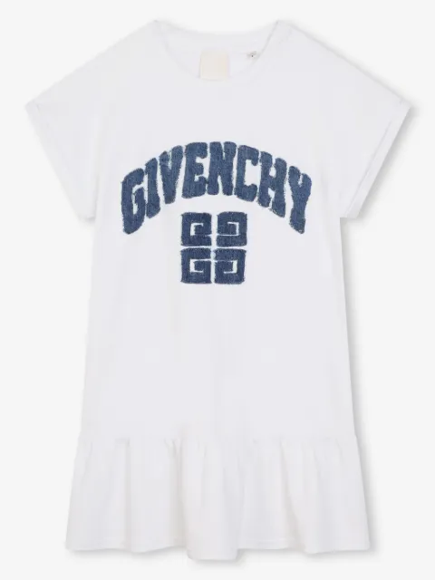 Givenchy Kids vestido con aplique del logo