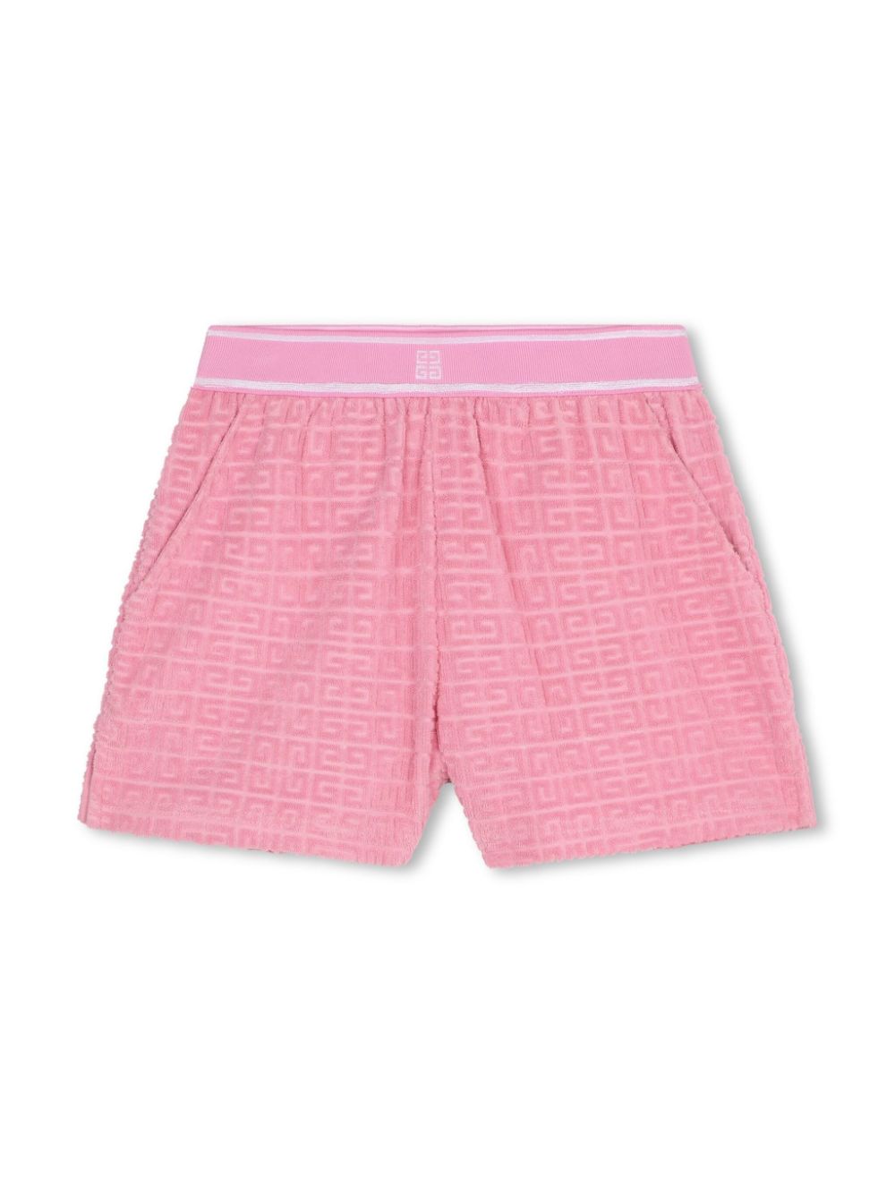 Givenchy Kids Badstof shorts met jacquard Roze