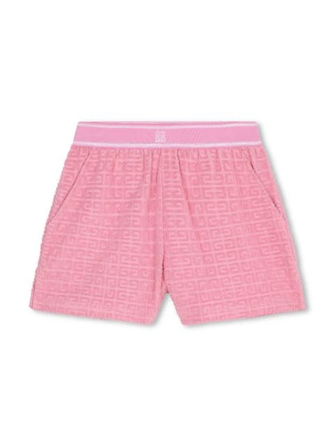 Givenchy Kids 4G-jacquard terry shorts