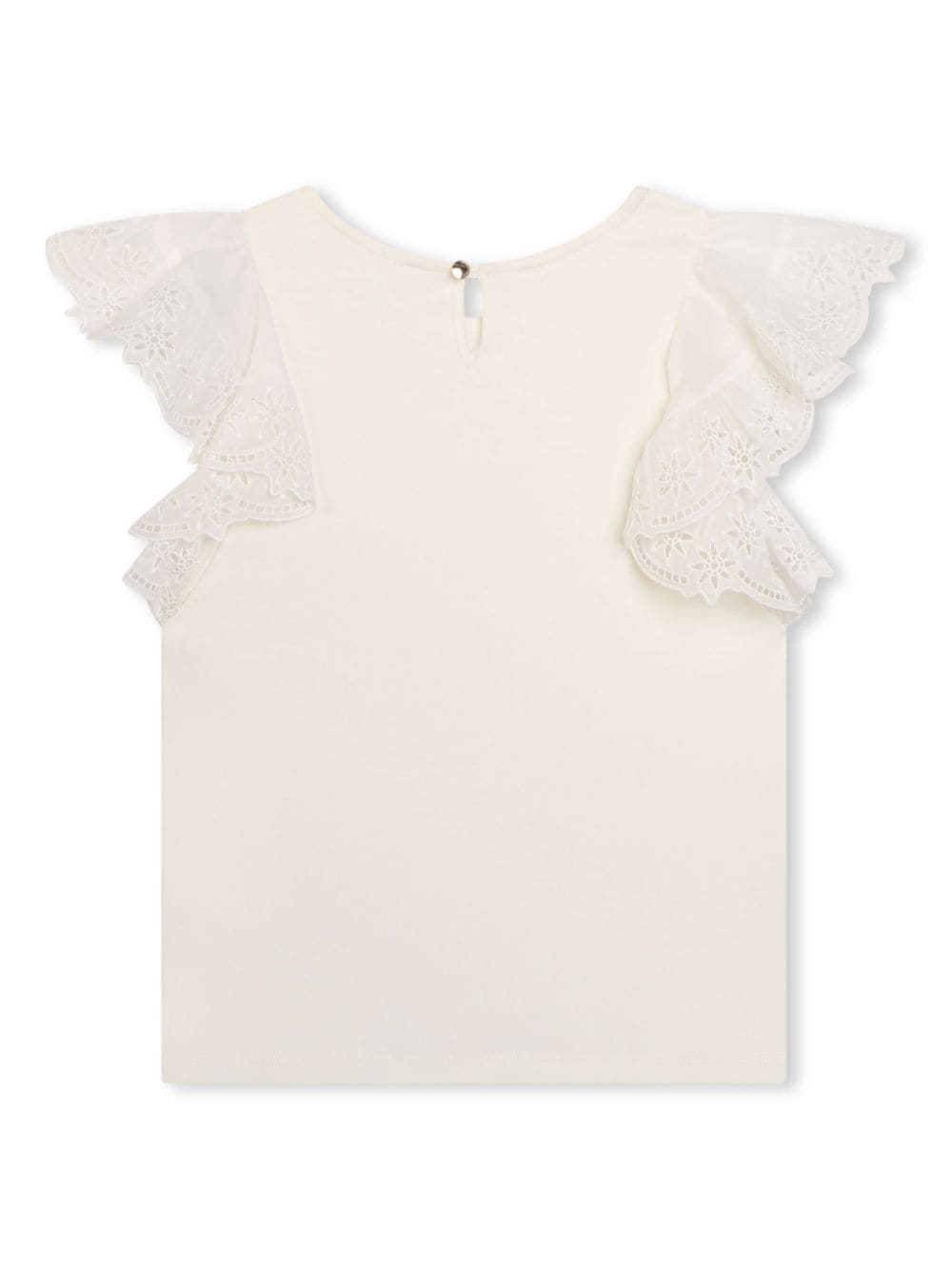 Image 2 of Chloé Kids ruffled organic cotton blouse