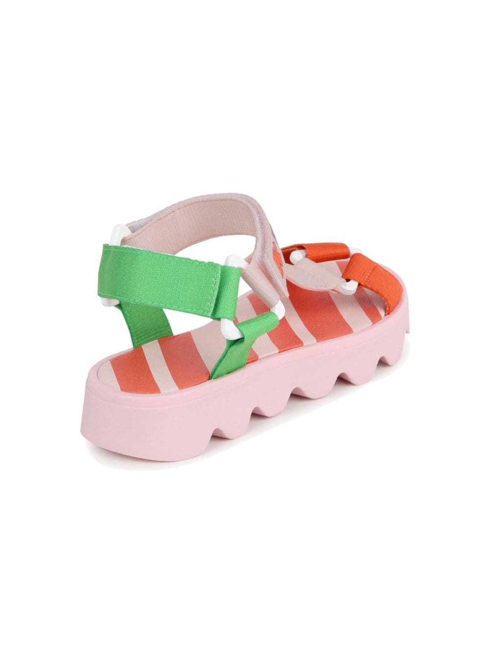 Shop Kenzo Logo-print Colour-block Sandals In Pink