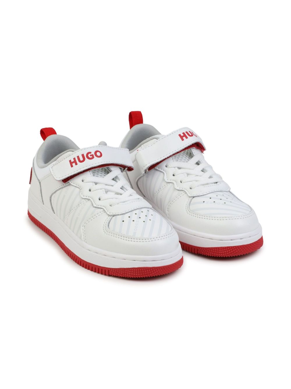 HUGO KIDS Sneakers met logo-reliëf Wit