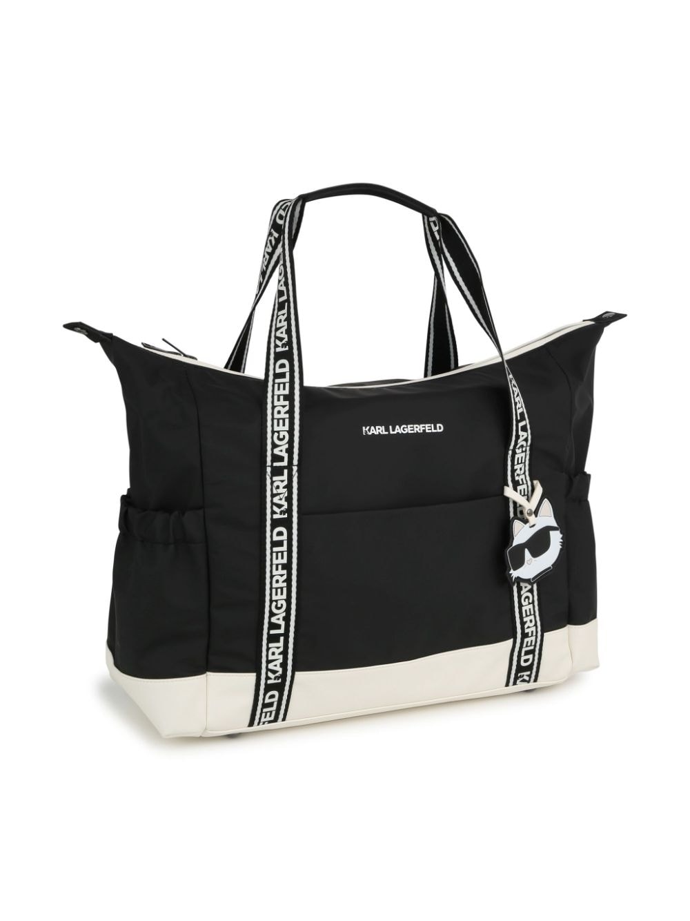 Shop Karl Lagerfeld Logo-print Weekend Bag In Black