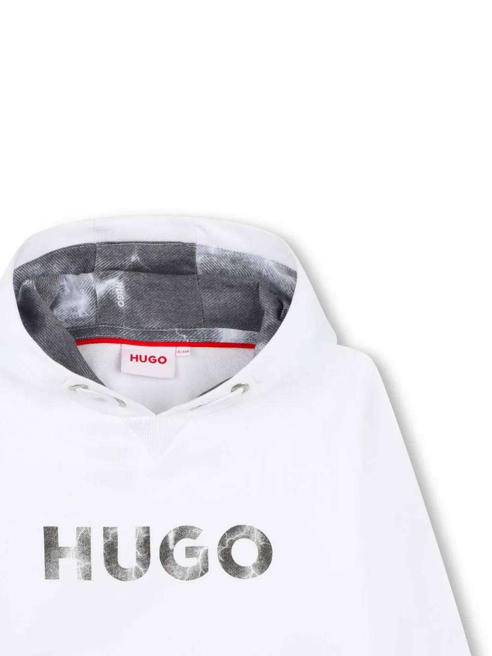 HUGO BOSS LOGO-PRINT HOODIE