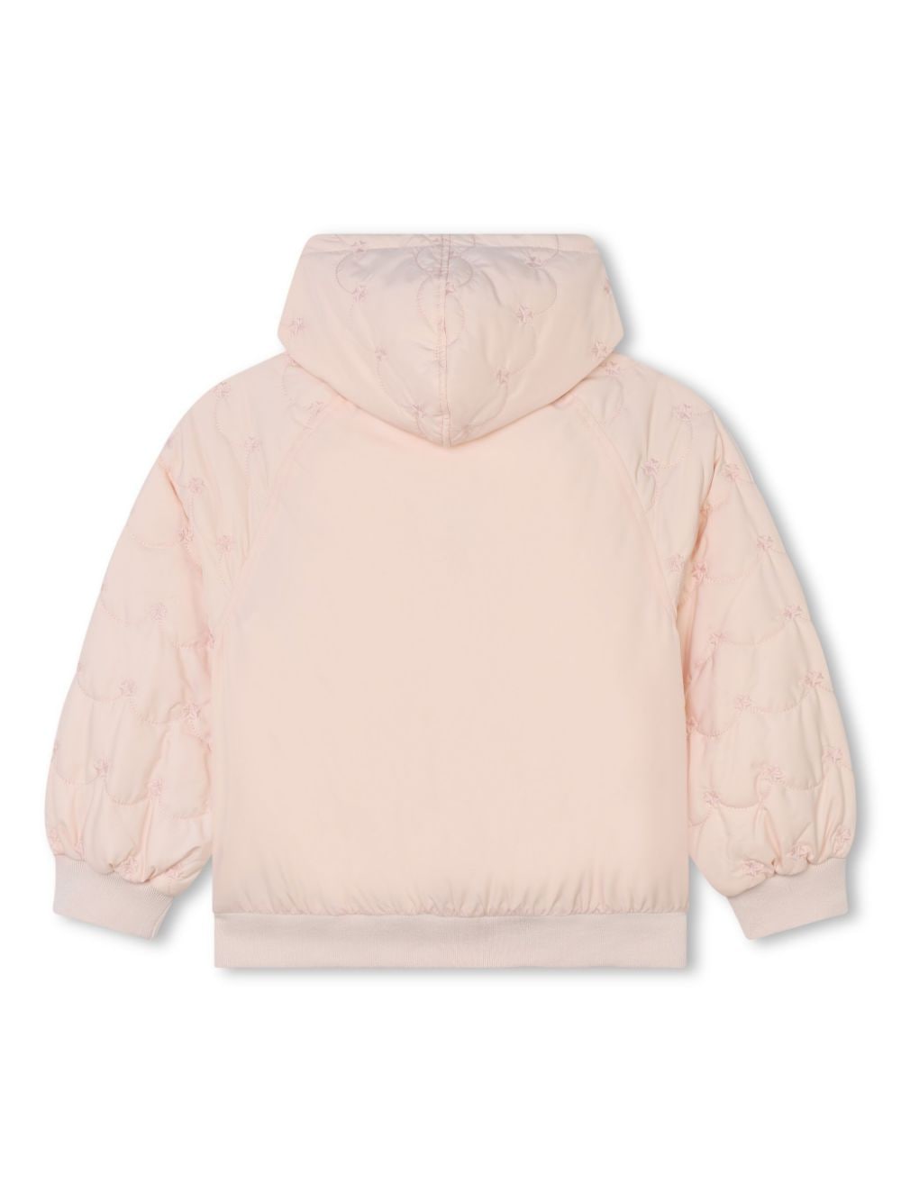 Shop Chloé Floral-embroidered Quilted Jacket In Pink
