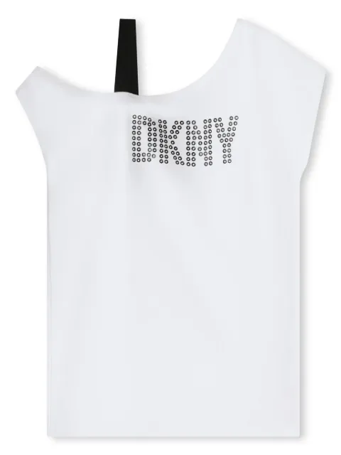 Dkny Kids logo-print one-shoulder T-shirt dress