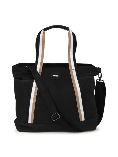 BOSS Kidswear logo-appliqué canvas changing bag