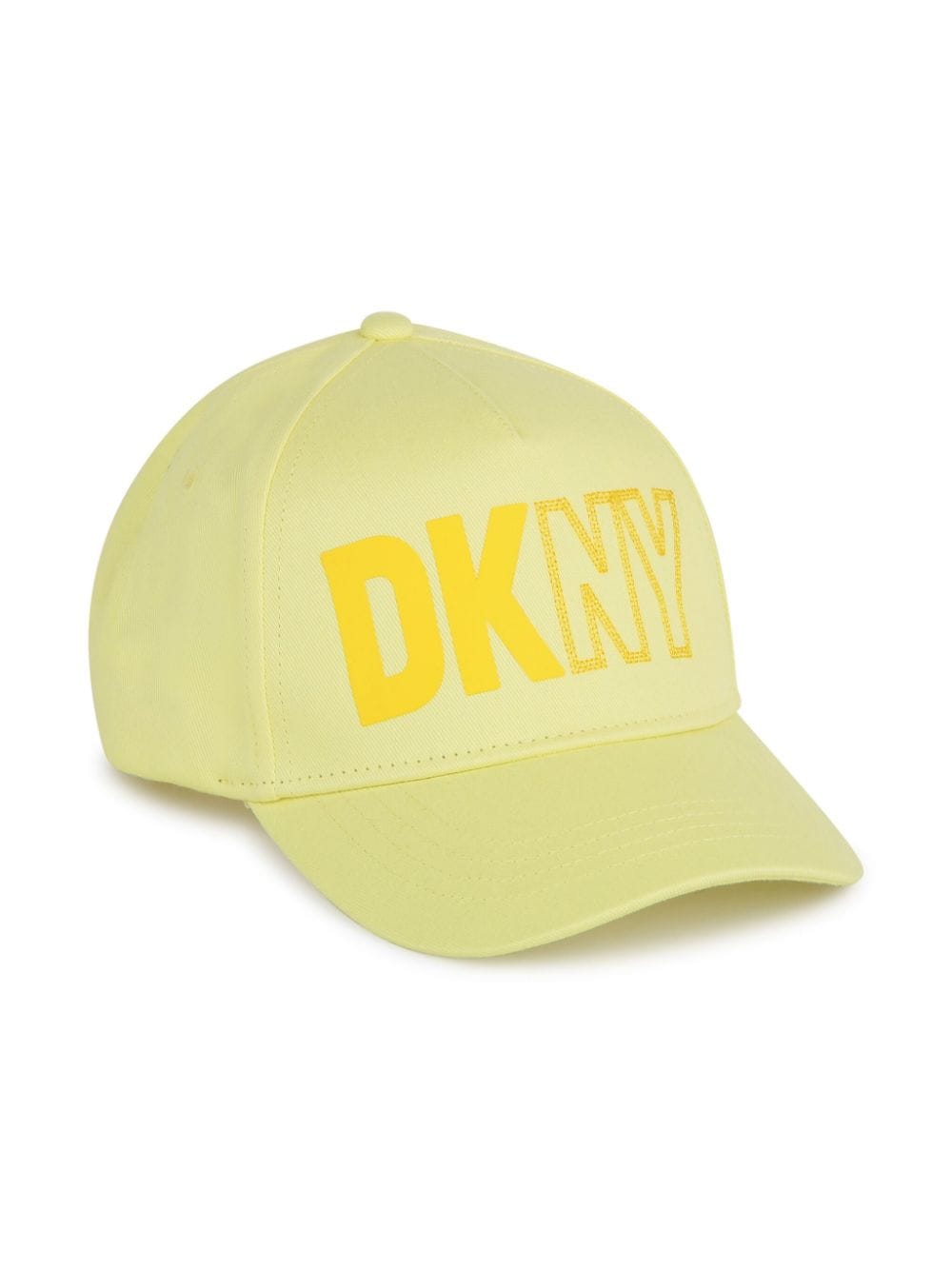 Dkny Kids' Logo-print Cotton Twill Cap In Yellow