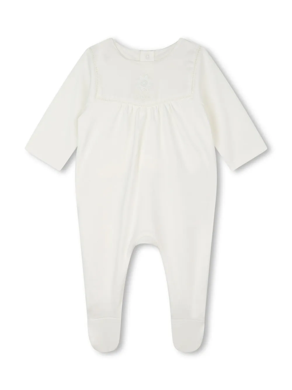 Shop Chloé Logo-embroidered Pyjamas Set In Neutrals