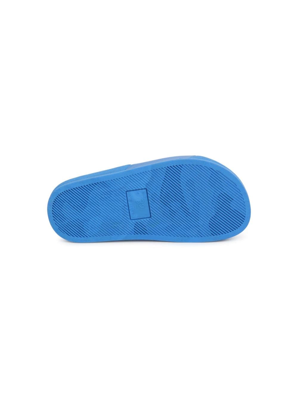 Shop Marc Jacobs Logo-debossed Textured-finish Slides In Blue