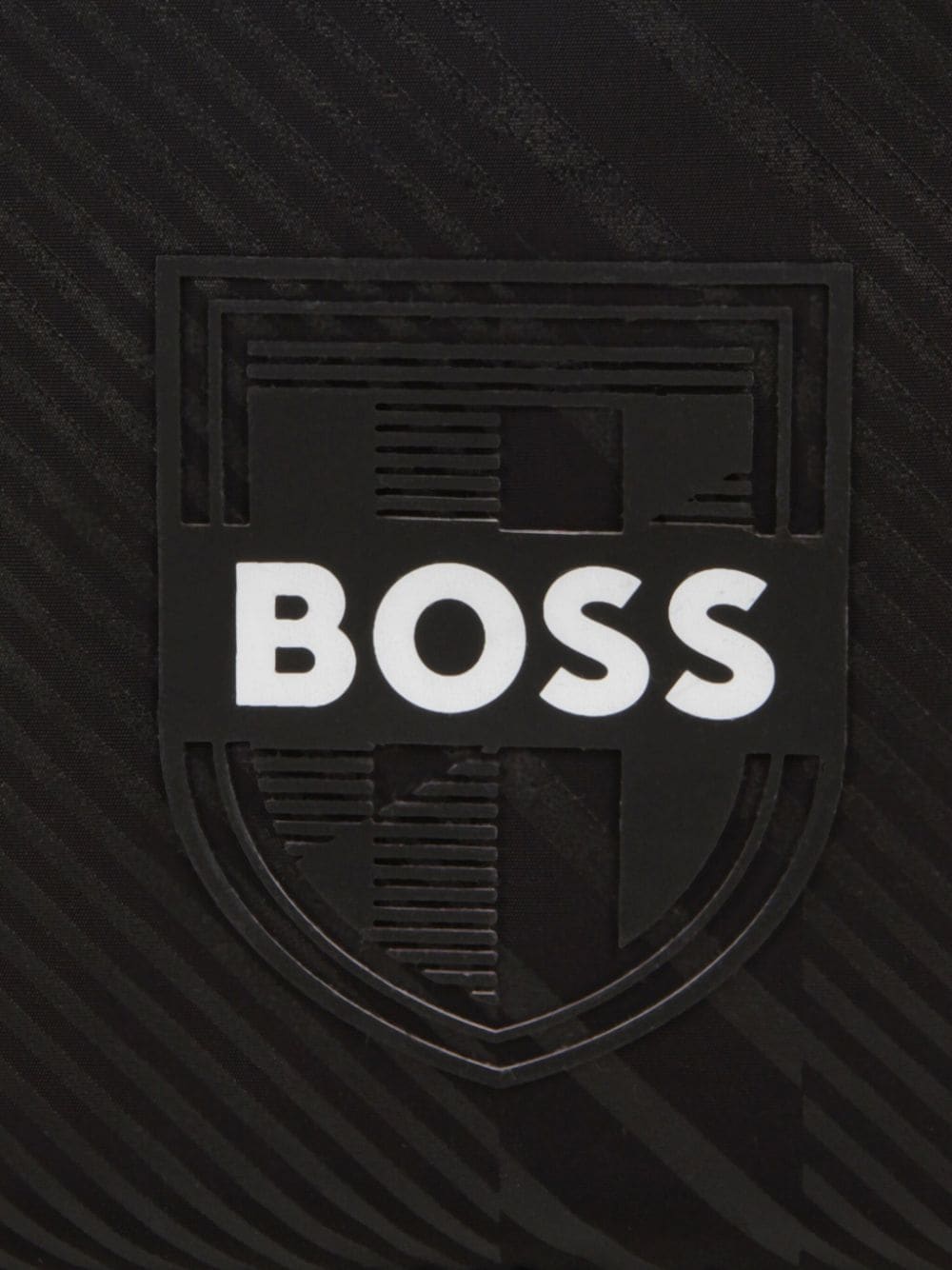 Shop Bosswear Logo-appliqué Striped Shoulder Bag In Black