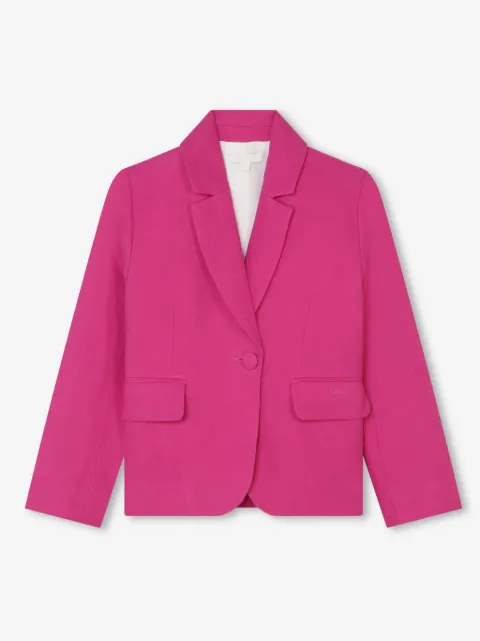 Chloé Kids blazer con solapa de muesca y botones