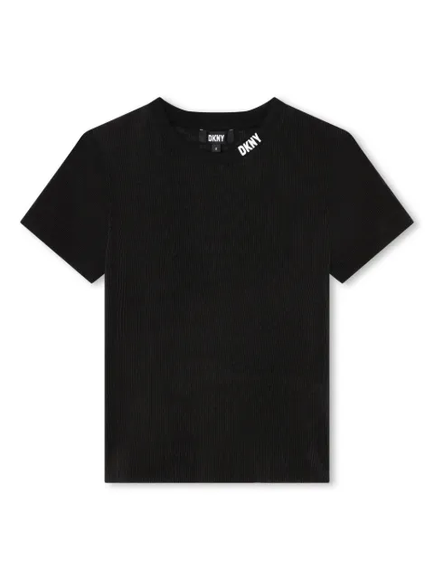 Dkny Kids Camiseta canelada com logo
