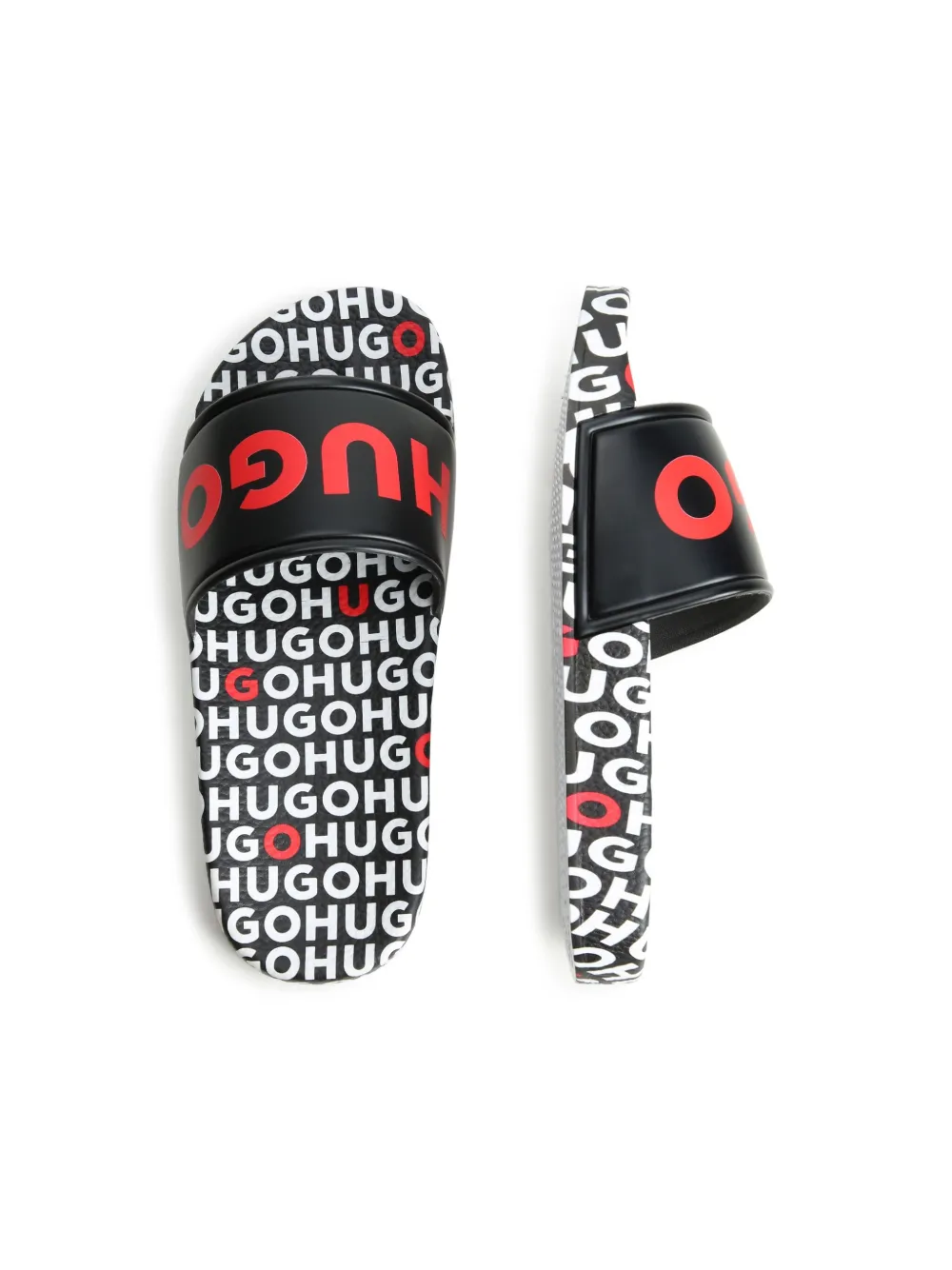 HUGO KIDS Aqua Pantoletten mit Logo-Print | Image 6