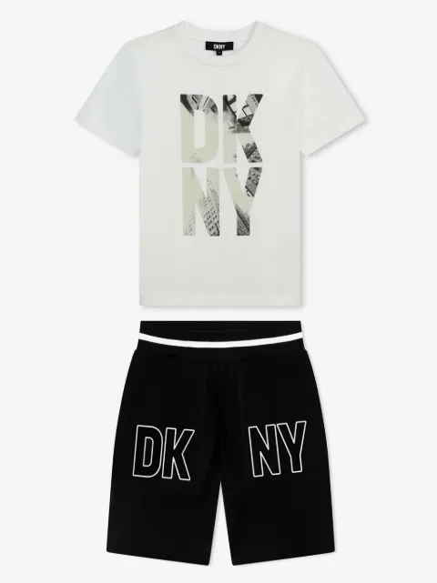 Dkny Kids traje deportivo con logo estampado