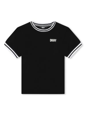 DKNY Girls' 4-6X Little Short Sleeve Printed Fashion T-Shirt - 4 / Pink