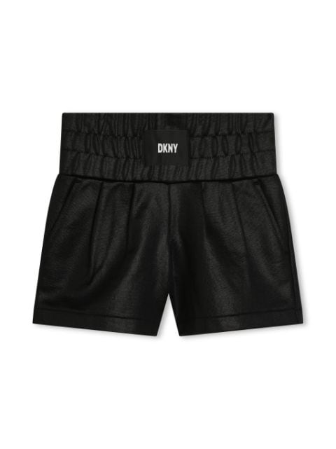 Dkny Kids appliqué-logo jersey track shorts