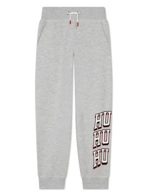 HUGO KIDS logo-print cotton track pants