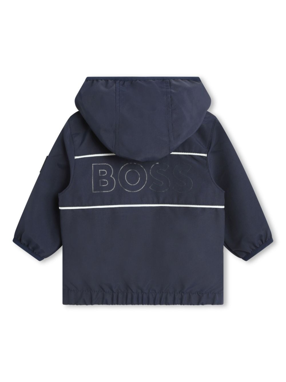 Shop Bosswear Logo-print Hooded Windbreaker In 蓝色