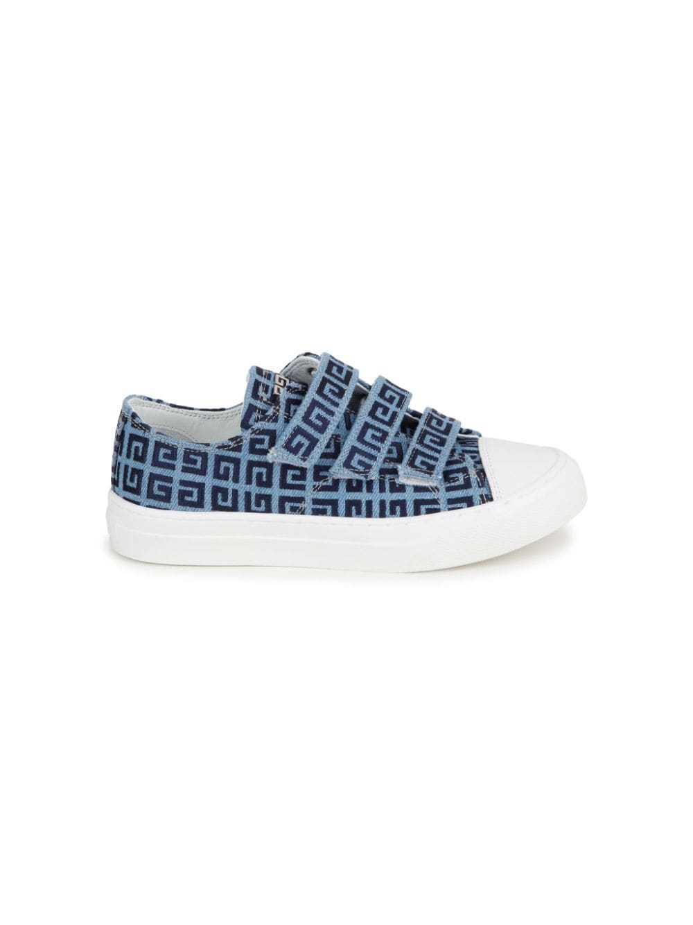 Shop Givenchy 4g-print Denim Sneakers In Blue