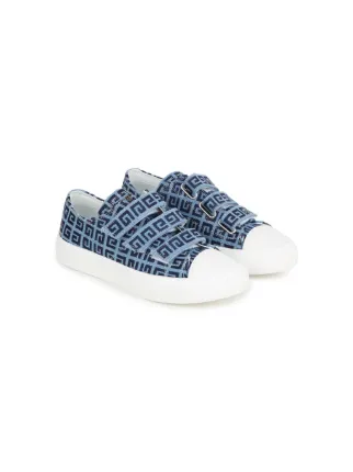 Givenchy Kids Blue and White Sneakers Givenchy Kids Logo Printed Low-Top Sneakers – On Sale Now  main image 4