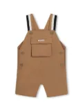 BOSS Kidswear logo-embroidered short dungarees - Brown