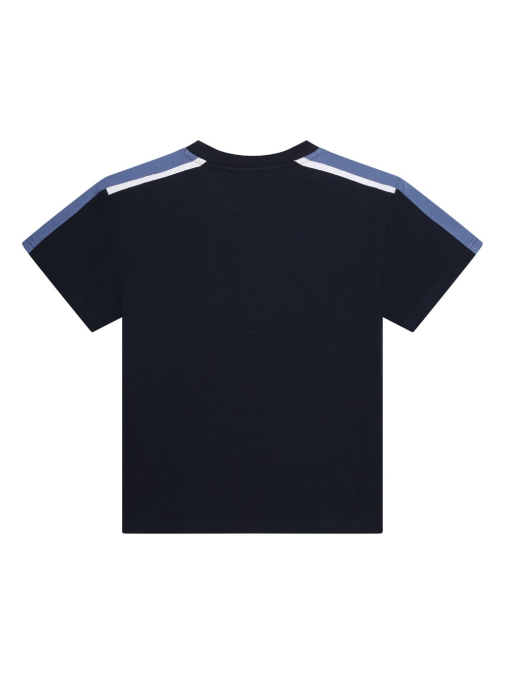 Shop Bosswear Logo-print Stripe-trim T-shirt In Blue
