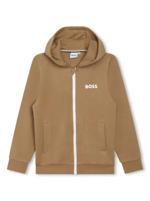 BOSS Kidswear logo-print hooded sweatshirt