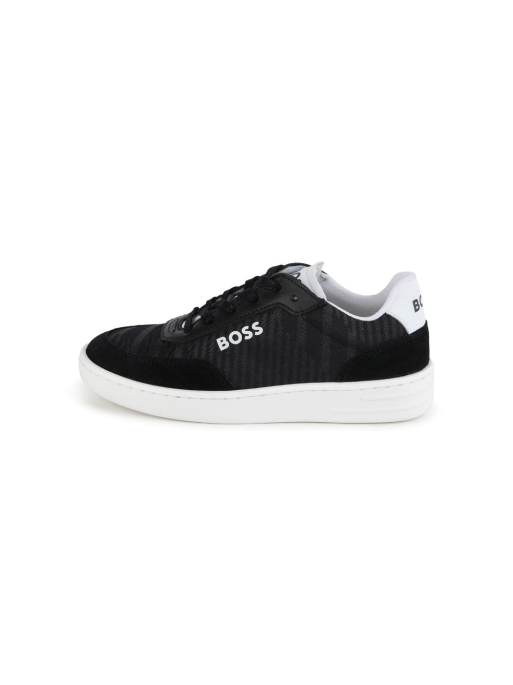 Shop Bosswear Logo-print Panelled Sneakers In Black