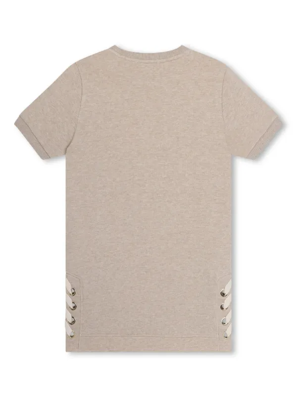 Chloé Kids lace-detail organic-cotton T-shirt | Neutrals