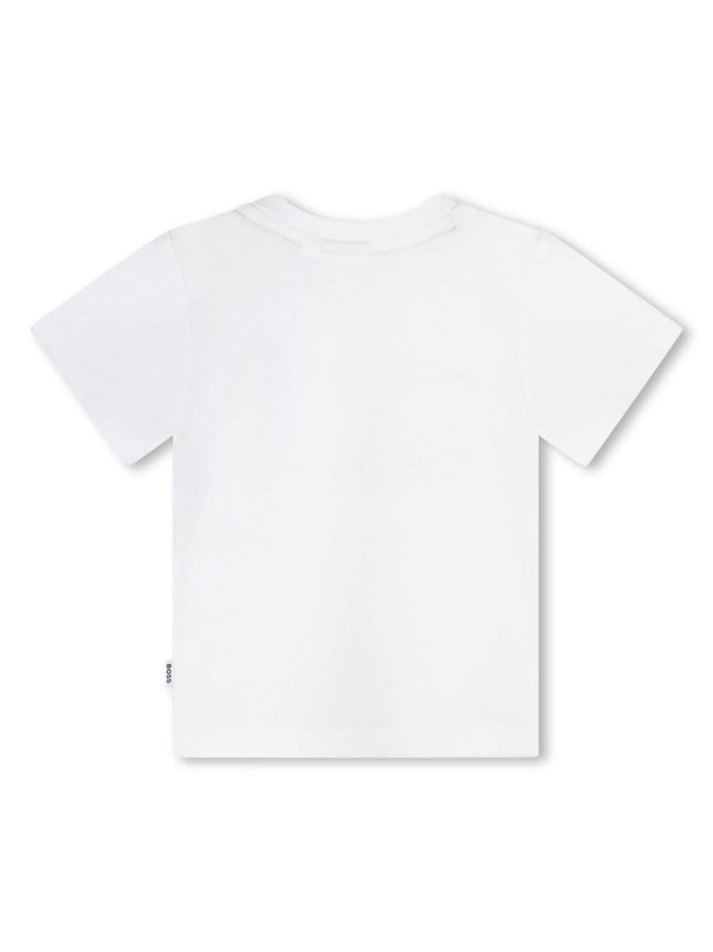 BOSS Kidswear T-shirt met geborduurd logo Wit
