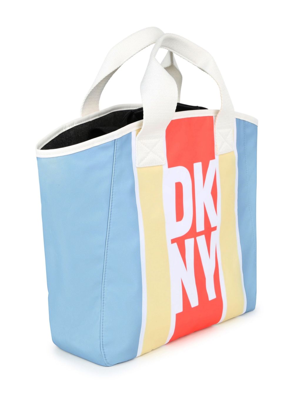 Shop Dkny Reversible Cotton Tote Bag In Black