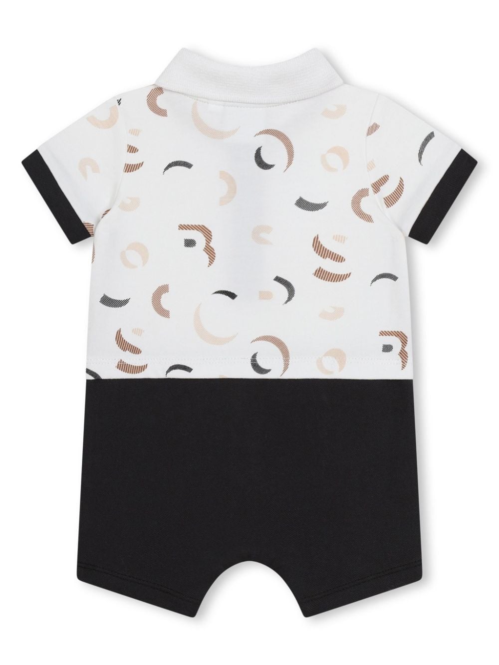 Image 2 of BOSS Kidswear logo-print organic cotton romper