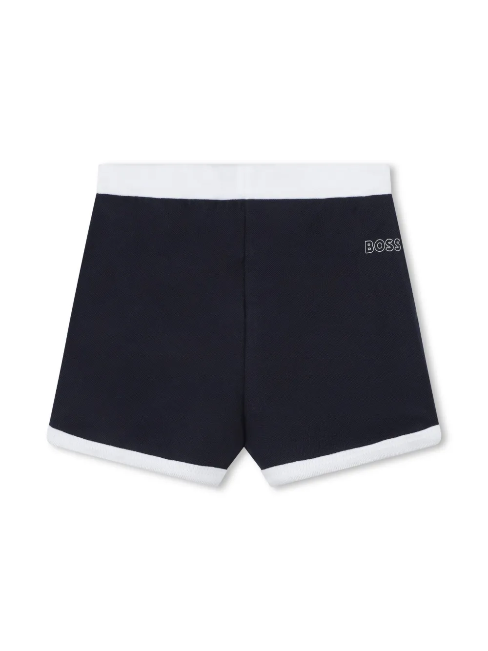 BOSS Kidswear Shorts met logoprint Blauw