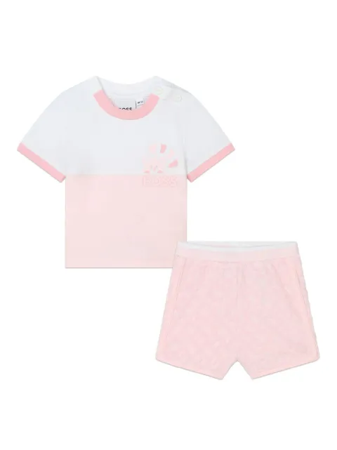 BOSS Kidswear logo-print jersey short set