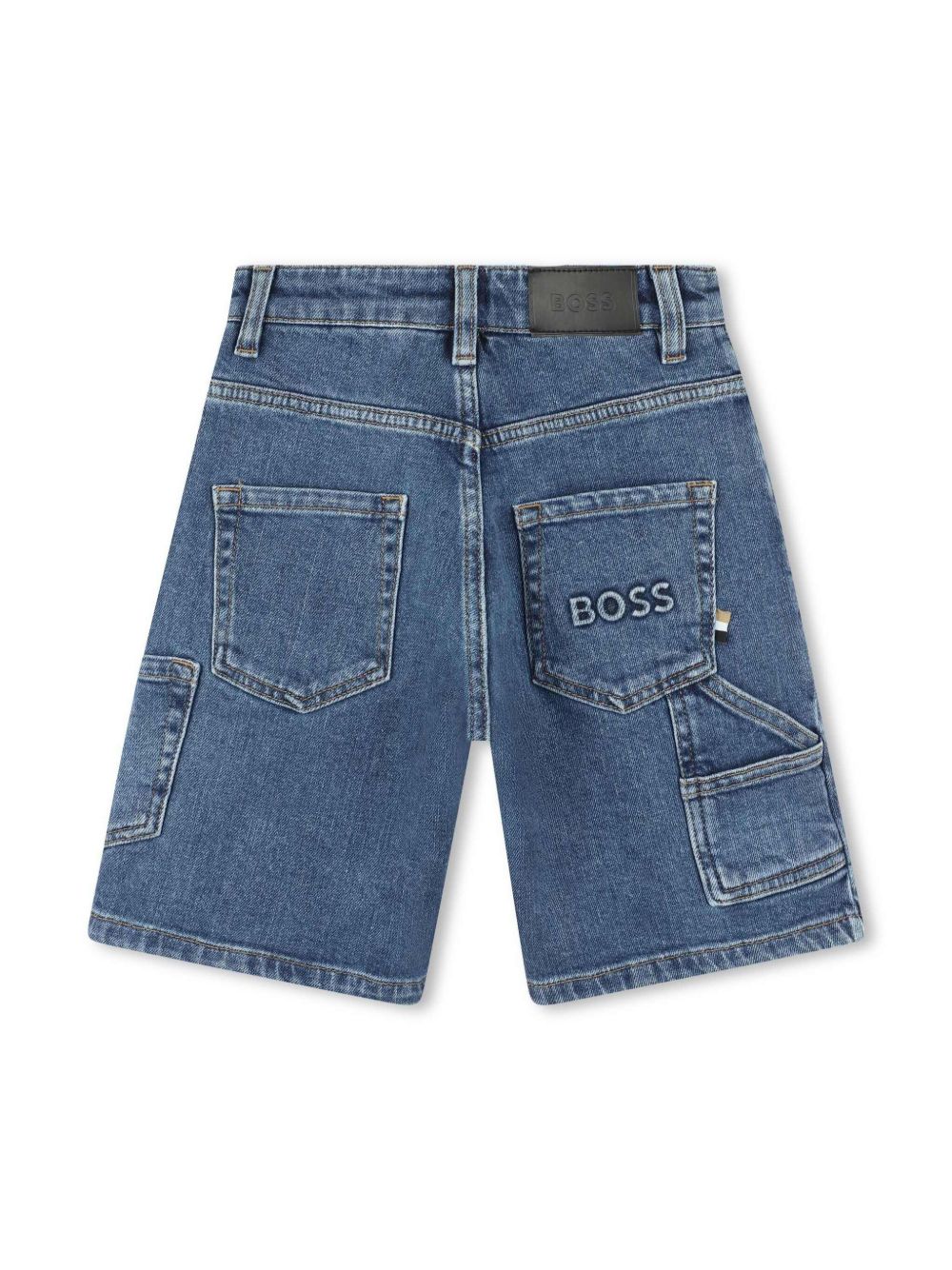 BOSS Kidswear denim shorts - Blauw