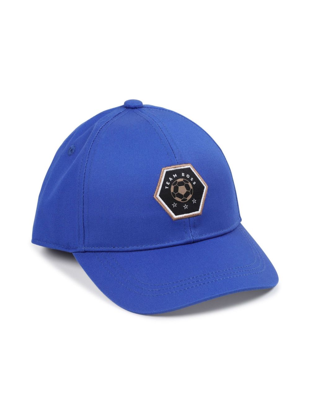 Bosswear Kids' Logo-embroidered Curved-peak Cap In Blue